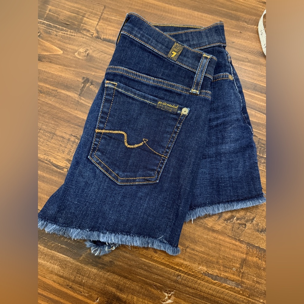 7 for all Mankind 💙 Dark Indigo Denim Shorts - Women Jeans